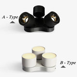 Three-Head Bright Spot Lamp LED Simple Lamp Ceiling Flower Lamp Cloakroom Bedroom Study Individual Creative Ownerless Lamps