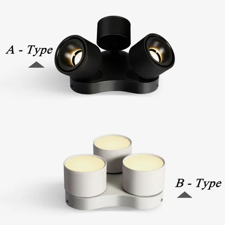 Three-Head Bright Spot Lamp LED Simple Lamp Ceiling Flower Lamp Cloakroom Bedroom Study Individual Creative Ownerless Lamps