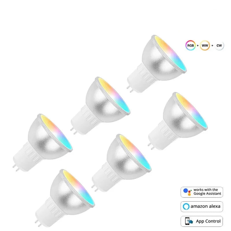 Tuya Zig bee GU5.3 LED Spotlighting RGBCW Dimmable Light Bulb Alexa Google Home Decorative Lamp Work with Home kit