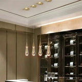 Nordic LED Pendant Lights Luxury Crystal Hanging Lamp Indoor Lighting for Home Living Dining Bed Room Kitchen Bathroom Decor