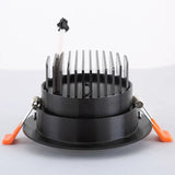 Bright Recessed LED Dimmable Round Downlight COB 3w 5W 9W 12W 18W LED Spot light decoration Ceiling Lamp AC 110V 220V black body