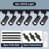 Remote Control Set LED Track Light Dimmable Ceiling Spotlight Rail Light Led Track Rail Spotlight Clothing Store Ceiling Lights