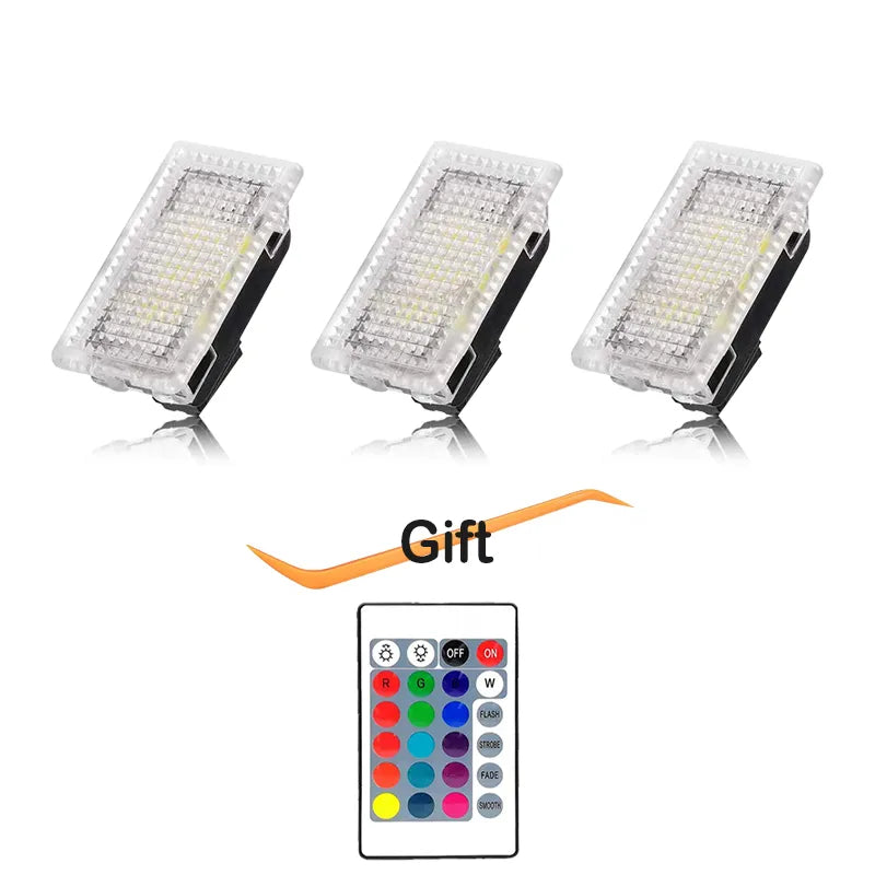 For Tesla RGB LED Lights Bulbs Kit Atmosphere Lamp Projector Trunk Lamp With Remote Control Car Interior for Tesla Model Y 3 X S
