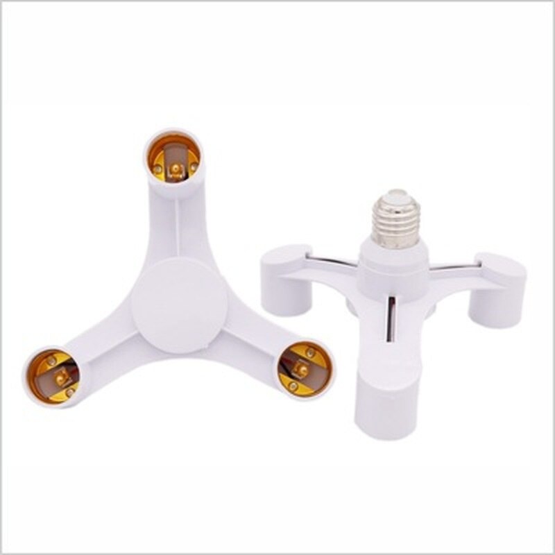 E27 To E27 Extended LED Lamp Bulbs Socket Splitter Adapter Holder for Photo Studio