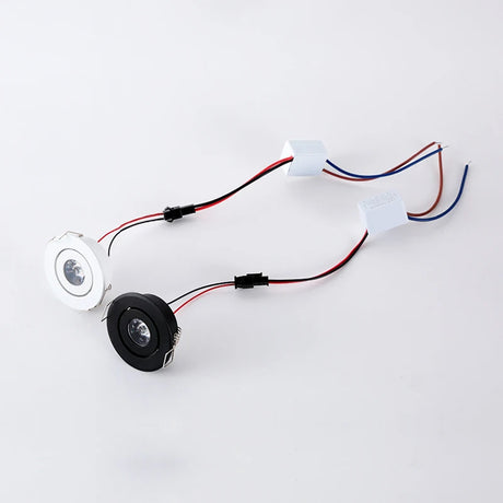 6pc 3W 1W Mini led Downlight Cabinet Recessed Spot light led Driver Pure Nature Warm white and White Silver Black body AC85-265V