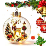 Glowing Christmas Story Ornament - Glowing Christmas Diorama Ornament, Light-Up Mini Scene With Warm LED Light, Light-Up Mini