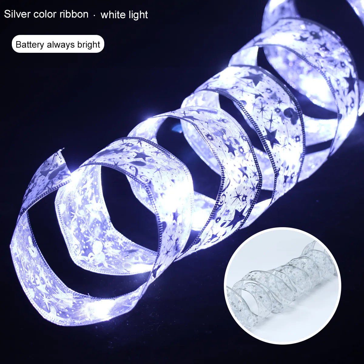 Ribbon Fairy Light Christmas Decoration Christmas Tree Ornaments For Home 2023 Xmas String Lights Navidad Natal New Year 2024