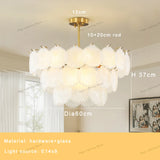 2026 Modern Luxury Frosted Glass Chandelier White, Led E14 Dimmable Light Fixture Nordic FOR Living Room Bedroom Decoration