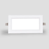 12W LED Indoor Panel Light Hotel Aisle Aluminum Recessed Lighting Grille Ceiling Lamp Fixture Living Room Black/White Finish