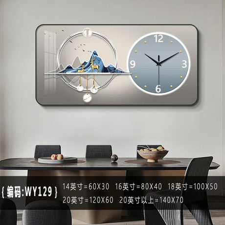 Nordic elk wall clock living room Creative fashion perpetual calendar electronic clock wall atmosphere dining room decoration