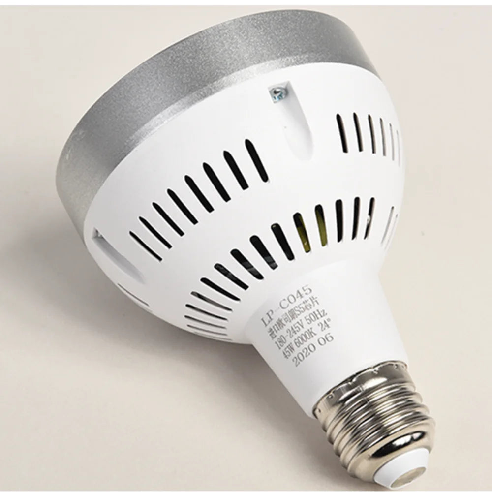 Led High Power Par30 Light Bulb 35w 45w E27 Super Bright Energy-saving Lamp 220v Spotlight Lighting Daylight Bedroom Balcony