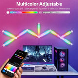 Smart RGB LED Constellation Splicing Wall Lights (Music Sync & APP Control) - DIY Geometric Modular Gaming Room Ambient Backlight & Bedroom Decor