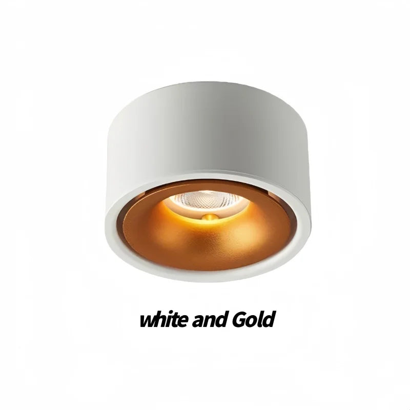 Circular dimmable LED surface mounted spotlight COB non opening ceiling light 9W/12W/15W/18W living room surface mounted tube li