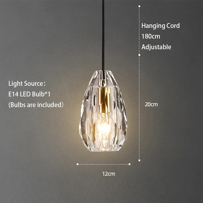 Modern Remote Control LED Ceiling Chandelier 2023 Luster&#39;s New Trend Crystal Hanging Light Bedroom Bedside Pendant Lamp Nightlight