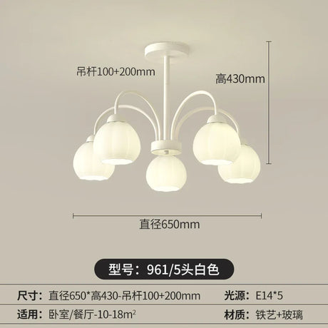 Living Room Chandelier Nordic  Match Green Dining Room Light French Pastoral Simple And Warm Bedroom Living Room Lamp