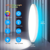 Modern LED Ceiling Light with Remote Control 3000~6000K Round Near Ceiling/Back RGB Ambient Light for Bedroom Kitchen Corridor