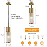 Pendant Lights Kitchen Island Lighting Glass Shade Adjustable Hanging Light Fixtures Chandeliers for Dining Room Hallway Copper