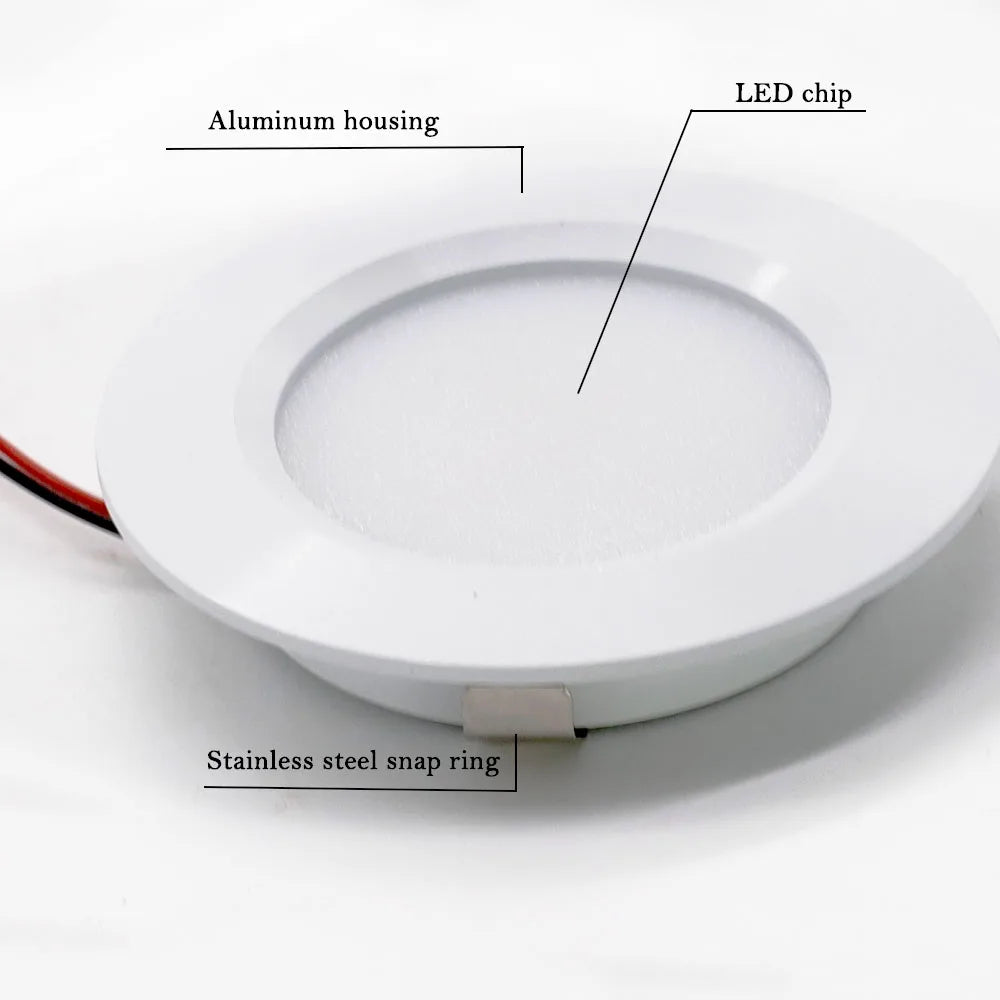 LED Downlight Caravan Camping Trailer Led Spot Light 12V Lamp RV Ultra-thin Suction Lights LED Down Light Recessed Ceiling Light