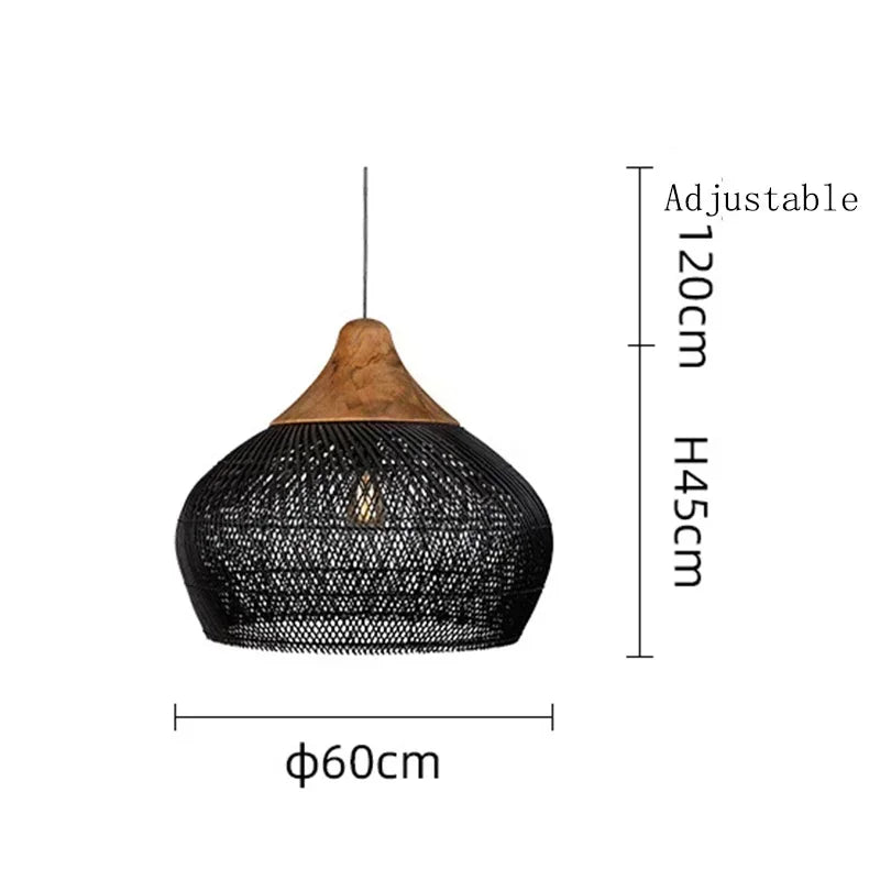 2026 Southeast Asian Rattan Lamps Handmade Pendant Lights Hight Quality Dining Room Restaurant Kitchen Light Fixtures