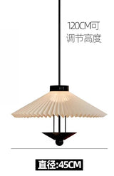 Wabi-Sabi Fabric Hanging Chandelier Light - Simple Cloth Ceiling Pendant Lamp Fixture for Bedroom, Dining Room & Living Area