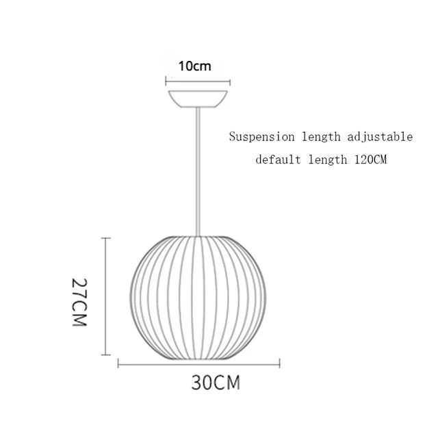 Denmark Designer Silk Pendant Lamp Living Room Hotel Hall Restaurant Hanglamp Home Decoration LED Lighting Factory Direct Sales