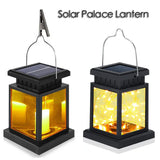Outdoor Solar Garden Hanging Candle Lights Retro Palace Lantern Lamps Landscape Decor Lighting Floor Balcony Yard Soar Lights