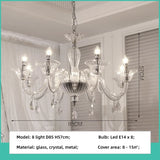 French Luxury Candle E14 Chandelier Decor Living Room Creamy Style Pendant Light Romantic Bedroom Hanging Lamp Led Luminarias