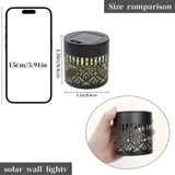 Solar Outdoor Wall & Fence Light - Decorative Metal Garden Lamp for Patio & Stairs