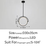 Kepler Pendant Lamp Italian design spotlight Minimalist ring light Dining Table Fabric Lamp Living Room Decoration bedside lamp