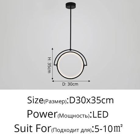 Kepler Pendant Lamp Italian design spotlight Minimalist ring light Dining Table Fabric Lamp Living Room Decoration bedside lamp