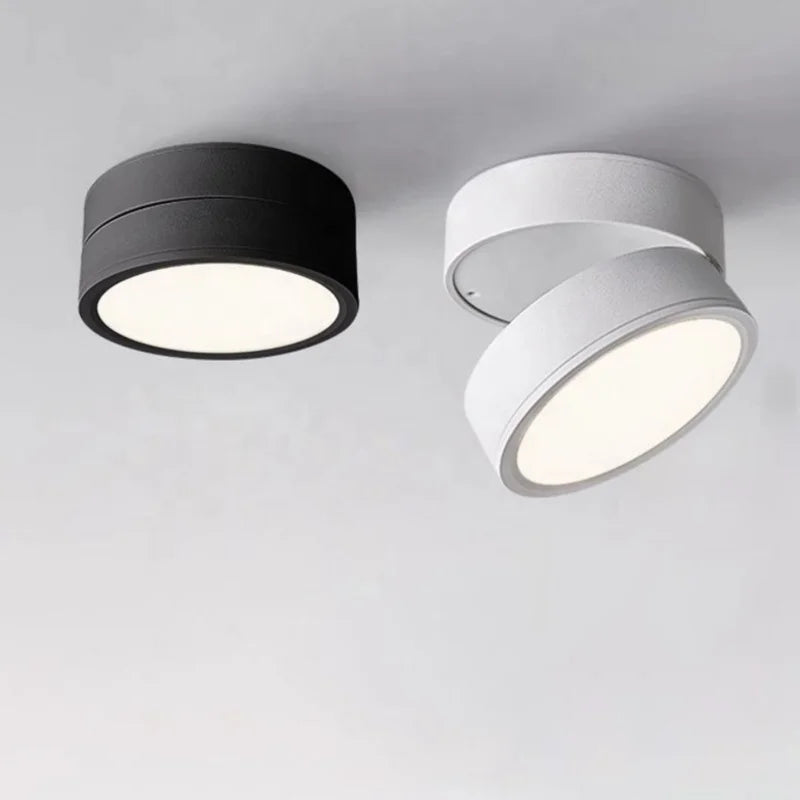 Ultra thin Surface Mounted Rotating Anti Glare Dimmable LED Downlight AC85-290V Ceiling Spotlight Lamp Indoor Lighting
