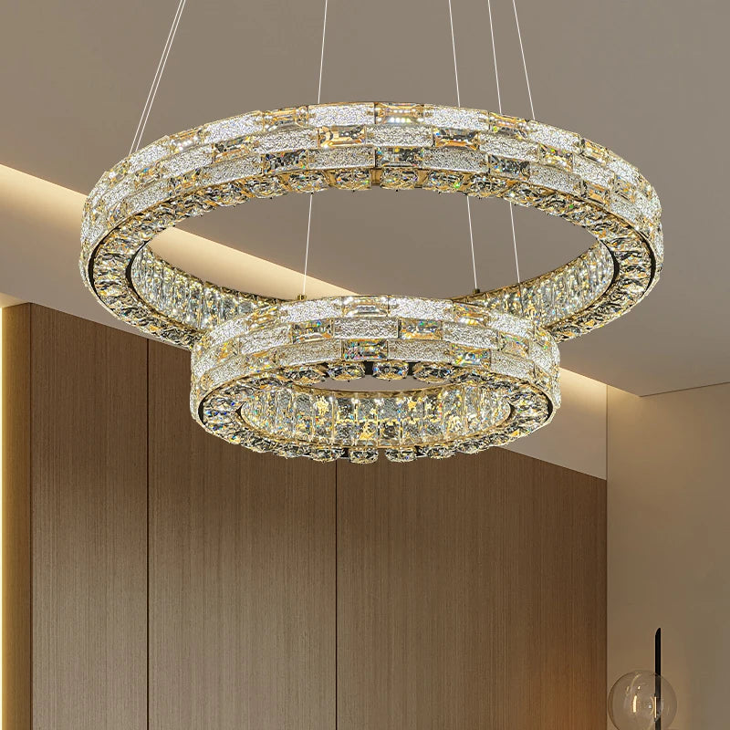 Nordic-style Luxurious Crystal Chandeliers, Led Lights, Pendant Ceiling Lamps, Suspended Chandeliers, Home Decorations, Lighting