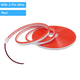 12V/24V Waterproof Flexible LED Neon Strip Light (6x12mm Silicone Rope) - DIY Neon Sign Light with DC Plug / 2-Pin Wire Option