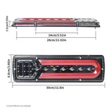 2Pcs LED Taillights Assembly - Universal Turn Signal Brake Stop Reversing Light