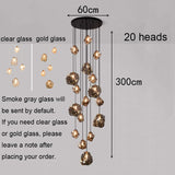 Modern Staircase LED Ceiling Chandelier - Luxury Long Hanging Pendant Light for Living Room