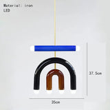 Beautiful Rainbow E14 Bulb Home Pendant Lamp Kitchen Dining Room Lighting Fixtures Colorful Metal Bedroom Luminaire Suspension