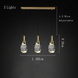Nordic pendant light gold luxury italians light design crystal light Dining Room Kitchen suspension light indoor bedside light