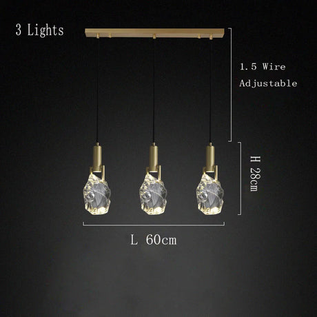 Nordic pendant light gold luxury italians light design crystal light Dining Room Kitchen suspension light indoor bedside light