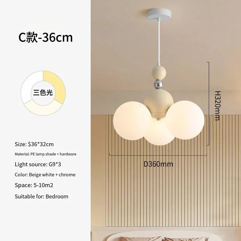 2026 New Cream Wind Restaurant Chandelier Modern Simple Dining Table Dining Room Bar Creative Lighting