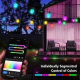 Tuya Smart WIFI G40 LED Bulb String Light USB 15M 25 Blubs Fairy Lights Christmas Bedroom Outdoor Garden Decor Festoon Garland