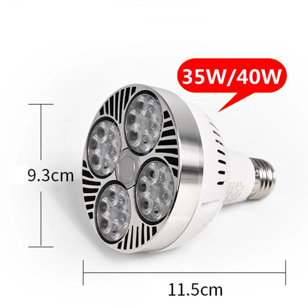 Led High Power Par30 Light Bulb 35w 45w E27 Super Bright Energy-saving Lamp 220v Spotlight Lighting Daylight Bedroom Balcony