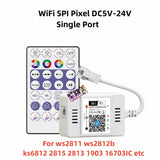 Magic Home DC5V 12V 24V Bluetooth-compatible Wireless WiFi Controller,RGB/RGBW IR RF LED Controller for WS2811 WS2812 Led Strip