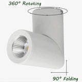 Dimmable Cylinder LED Downlights Surface Mount 7W 12W 15W 18W 24W COB Ceiling Spot Lights AC85~265V Round Lamps indoor Lighting