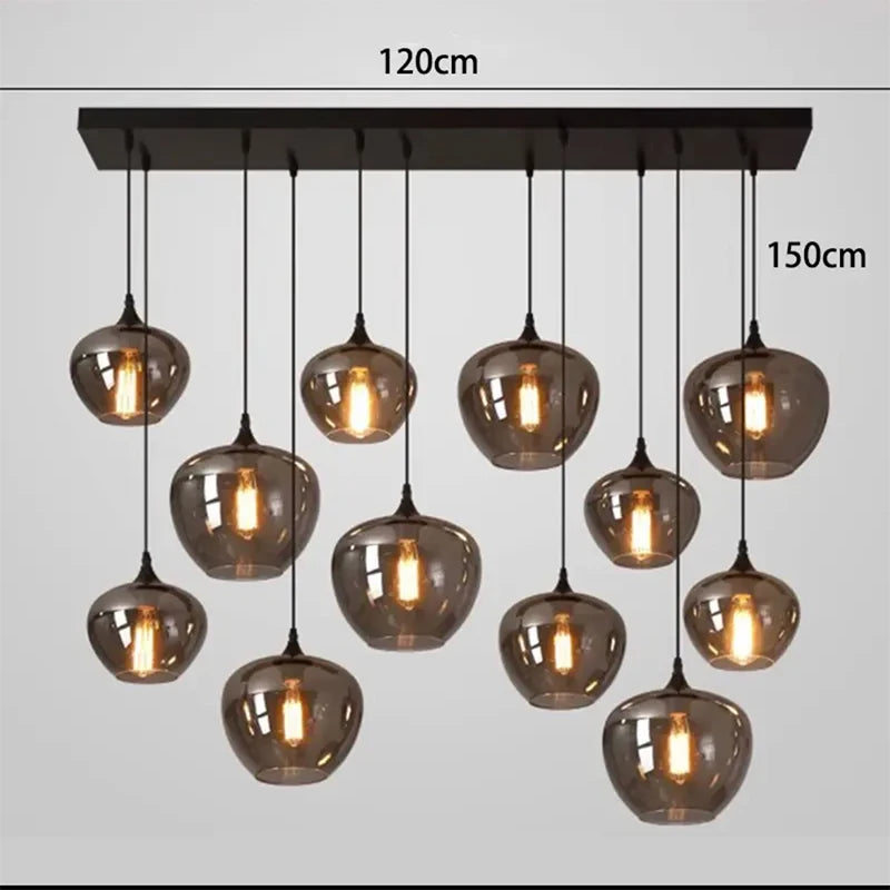 Modern Glass Led Lights Pendant Lamps for Living Room Chandeliers for Dining Room Hanging Light Indoor Lighting Suspension