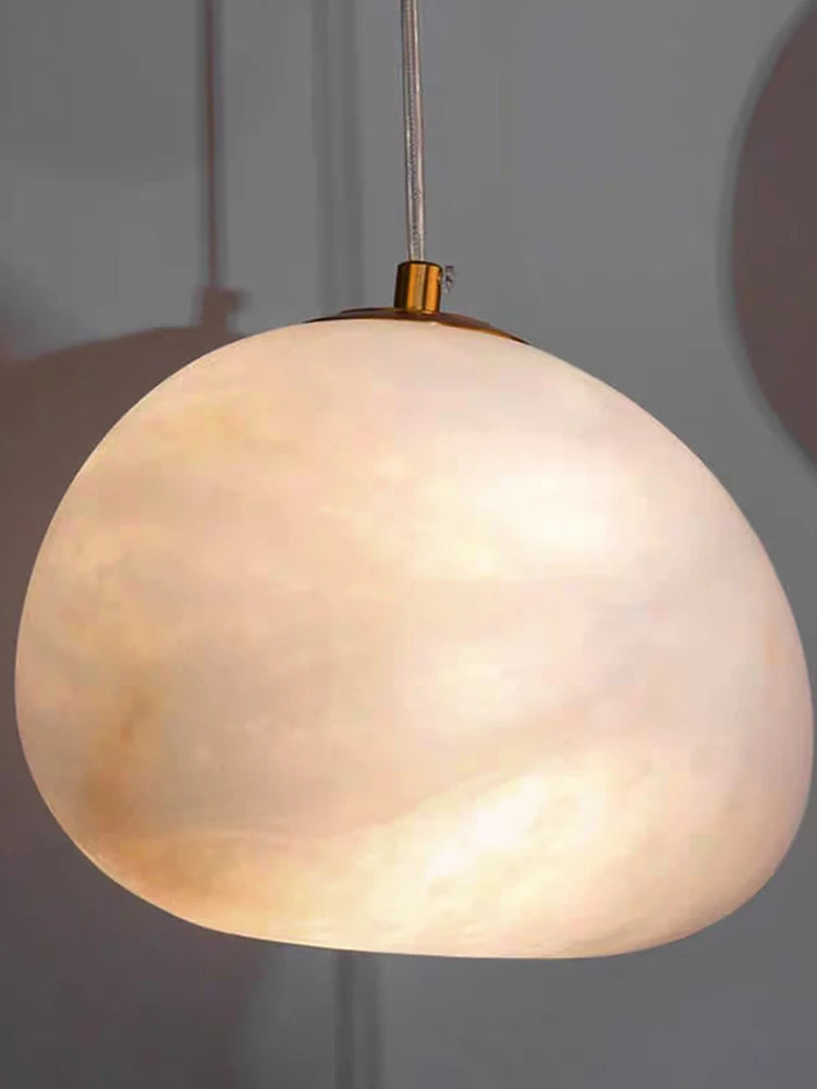 Luxury Marble Pebble Chandelier - Modern Alabaster Pendant Light for Staircase
