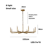Retro American Old Tree Of 18th Century Copper Crystal LED Chandelier Lustre Suspension Luminaire Lampen For Living Room