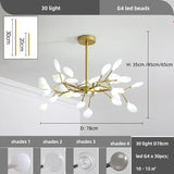 Nordic Led Creative Chandelier Modern Branch Ceiling Pendant Light For Living Room Home Decoration Lustre Indoor Lighting Lamps