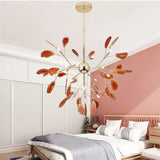 LED Agate Chandelier Modern Firefly Chandelier Living Room Bedroom Flower  Bedroom Kitchen Indoor Tree Branch Pendant Light