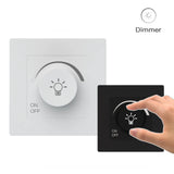 Light Dimmer Switch Rotary Knob Switch Adjustable Brightness Controller Plastic Frame Panel LED Light Bulb