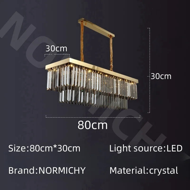 Crystal Lamp Nordic Minimalist Living Room Main Light Modern Elegant Ceiling Light Creative Home Restaurant Led Lights